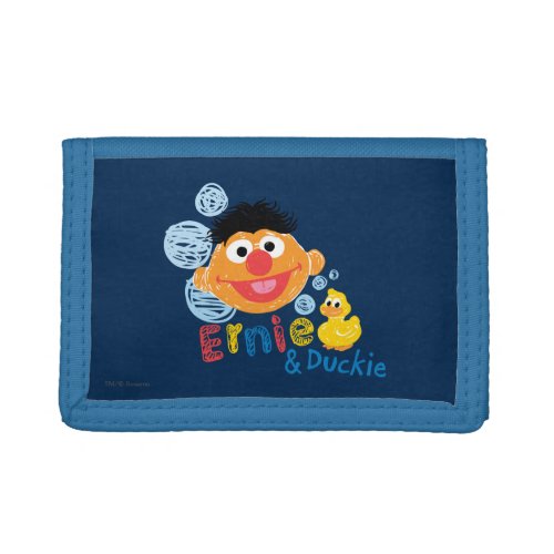 Ernie and Duckie Bubbles Tri_fold Wallet