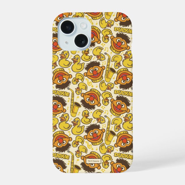 Ernie and Rubber Duckie Pattern Iphone Case (Back)