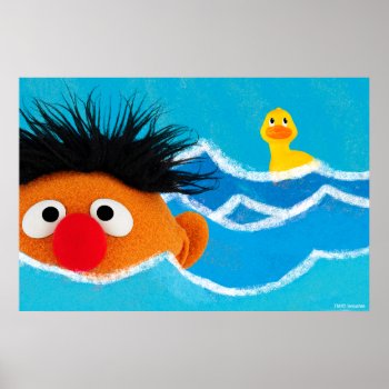 Ernie And Rubber Ducky Poster by SesameStreet at Zazzle