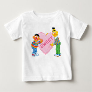 Ernie & Bert Big Valentine's Heart Baby T-Shirt
