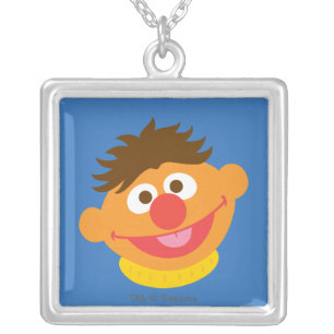 Ernie Face Silver Plated Necklace