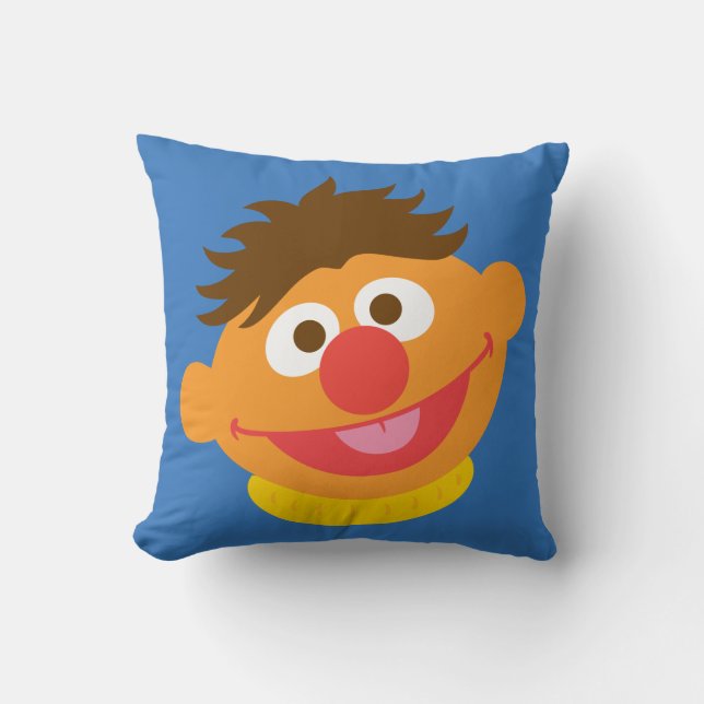 Ernie Face Throw Pillow (Front)