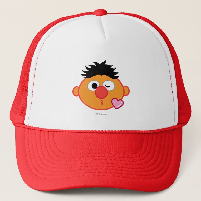 Ernie Face Throwing a Kiss Trucker Hat (Front)