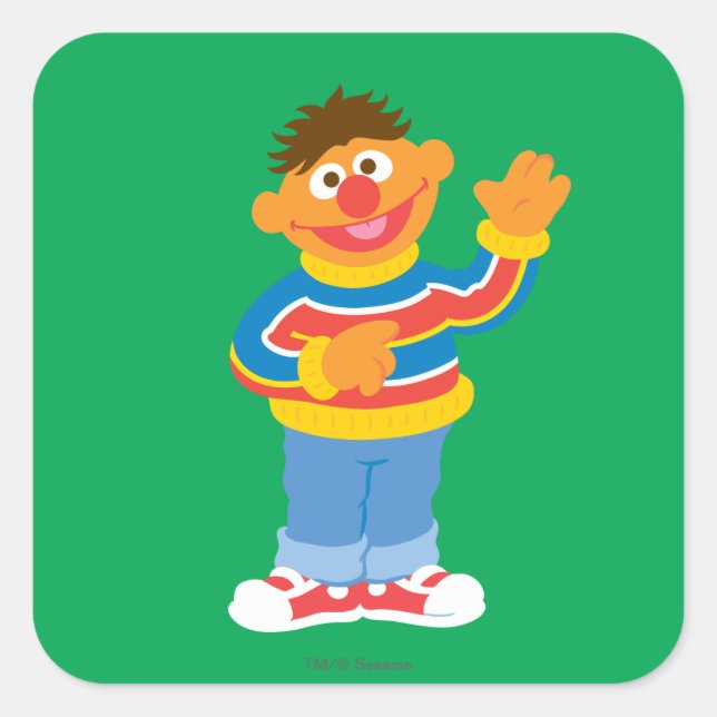 Ernie Graphic Square Sticker (Front)