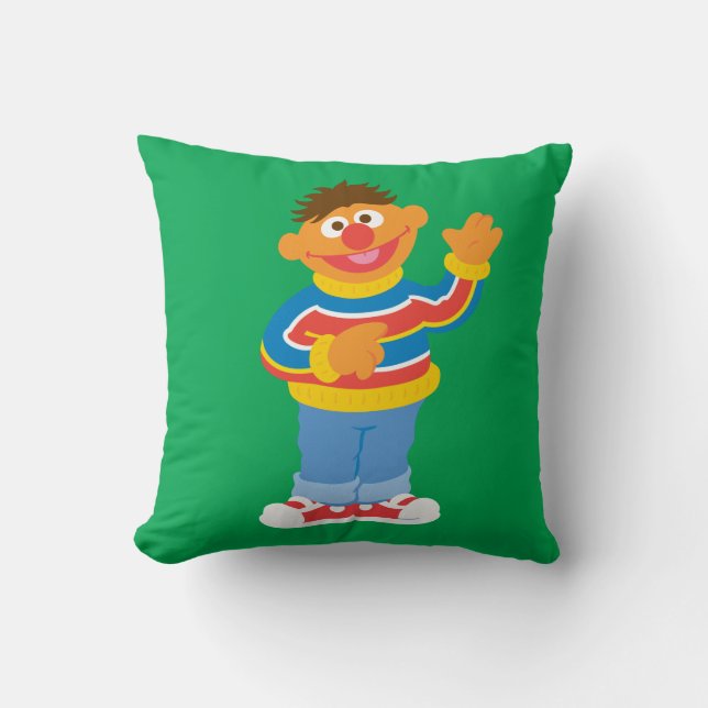 Ernie Graphic Throw Pillow (Front)