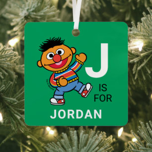 Ernie   Personalized Name with Photo Metal Ornament