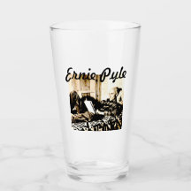 ERNIE PYLE BEER GLASS RECLINING