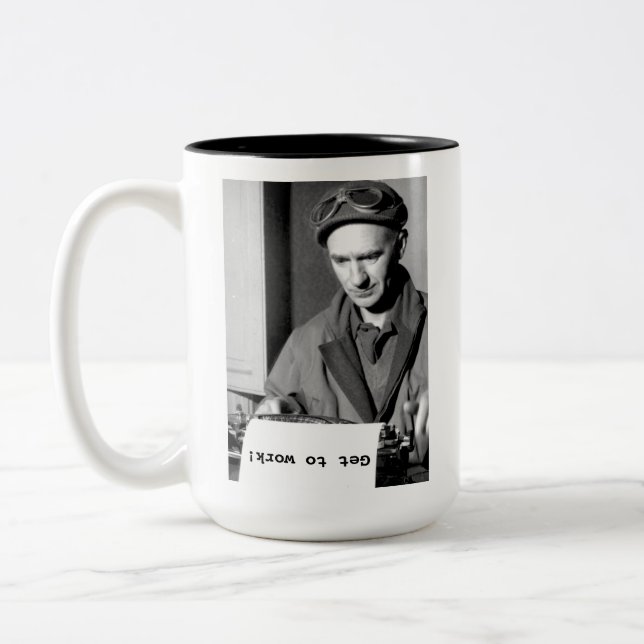 Ernie Pyle  Get to Work! Mug (Left)
