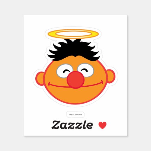 Ernie Smiling Face with Halo Sticker