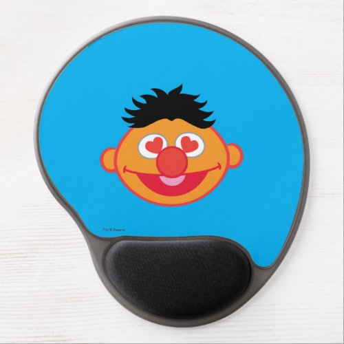 Ernie Smiling Face with Heart_Shaped Eyes Gel Mouse Pad