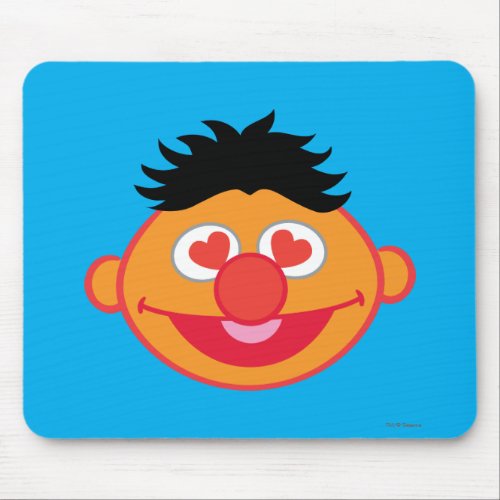Ernie Smiling Face with Heart_Shaped Eyes Mouse Pad