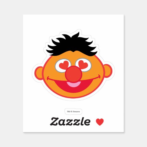 Ernie Smiling Face with Heart_Shaped Eyes Sticker