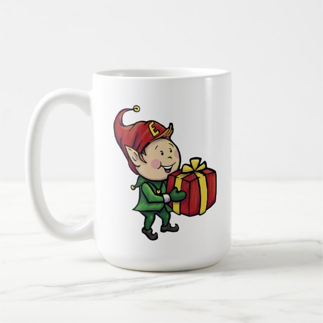 Ernie the Elf Christmas Mug (Left)