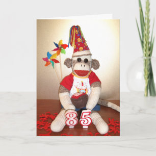 Ernie the Sock Monkey 85th Birthday Card