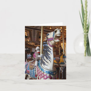 Ernie the Sock Monkey Carousel Horse Note Card