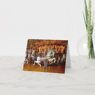 Ernie the Sock Monkey Carousel Note Card