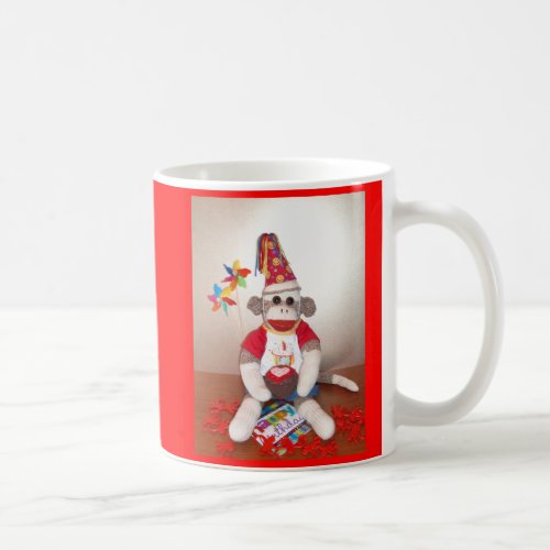 Ernie the Sock Monkey Happy Birthday Mug