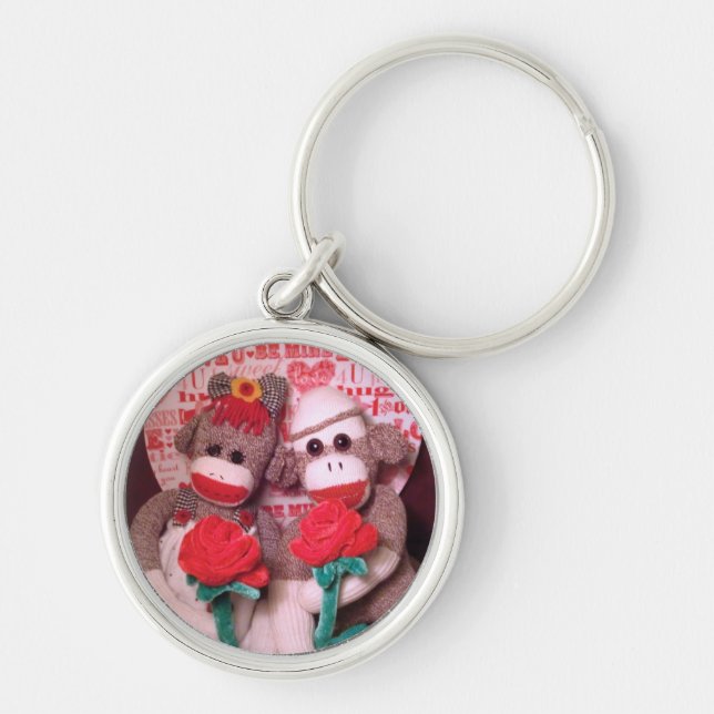Ernie the Sock Monkey Love Keychain (Front)