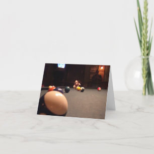 Ernie the Sock Monkey Pool Hall Note Card