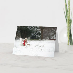 Ernie the Sock Monkey Snowday Holiday Card