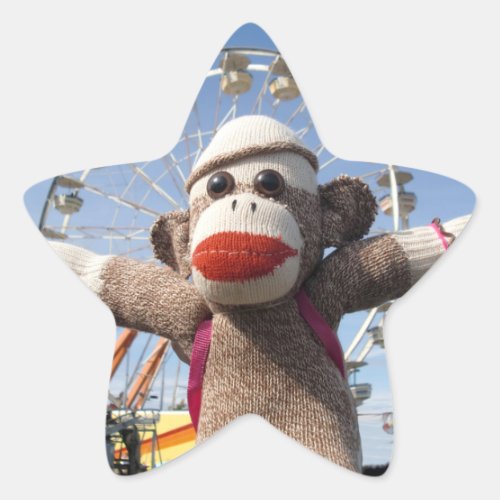 Ernie the Sock Monkey Star Sticker