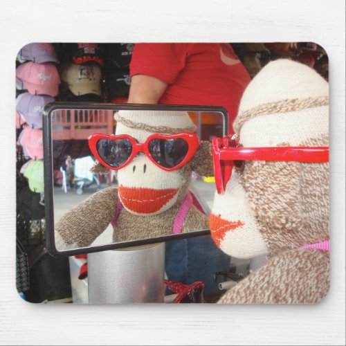 Ernie the Sock Monkey Sunglasses Mousepad