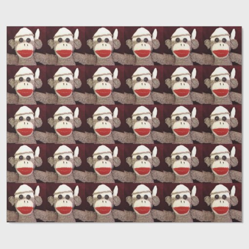 Ernie the Sock Monkey Wrapping Paper Zazzle
