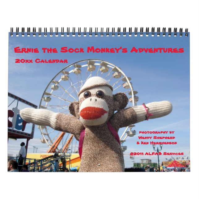 Ernie The Sock Monkey's Adventures  Calendar (Cover)