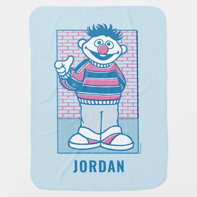 Ernie | U Mad, Bert? Baby Blanket (Front)