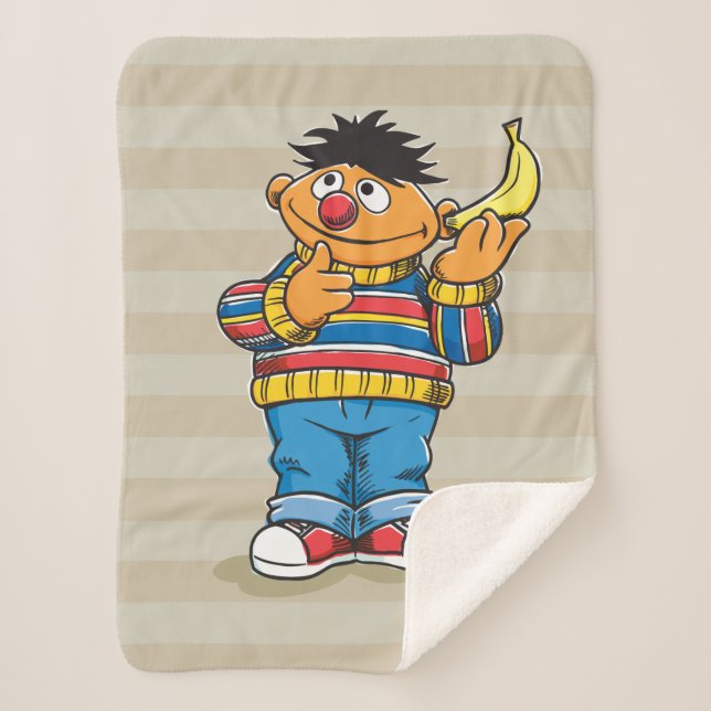 Ernie's Bananas Sherpa Blanket (Front)
