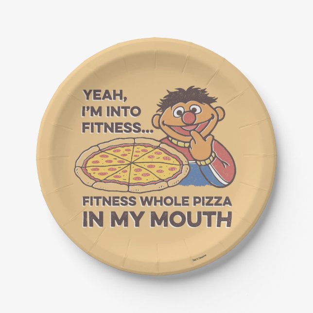 ErnieYeah, I'm into Fitness Paper Plates (Front)