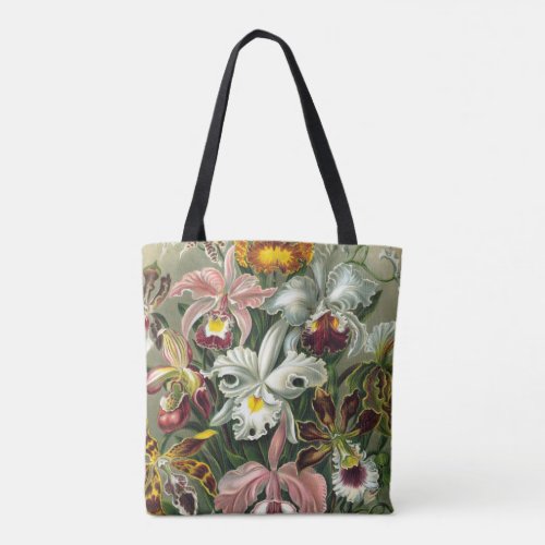 Ernst Haeckel Art PrintOrchidae Oncidiums tulips Tote Bag