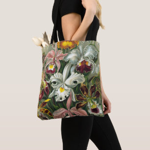 Ernst Haeckel Art Print:Orchidae Oncidiums, tulips Tote Bag