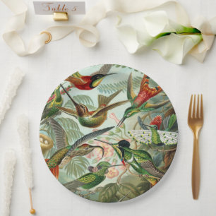 Ernst Haeckel Art Print: Trochilidae Paper Plates