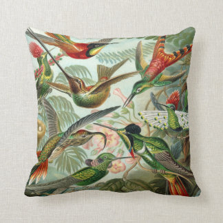Ernst Haeckel Art Print: Trochilidae Throw Pillow
