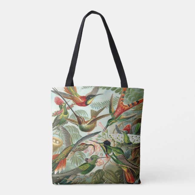 Ernst Haeckel Art Print: Trochilidae Tote Bag (Back)