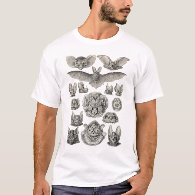 Ernst Haeckel - Chiroptera Bats T-Shirt (Front)