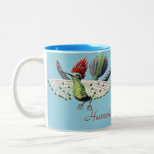 Ernst Haeckel Colorful Hummingbird Nature Art Two-Tone Coffee Mug