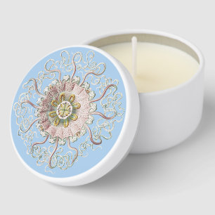 Ernst Haeckel Nautical Pink Jellyfish Medusa Mini Candle Favors