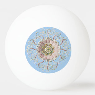 Ernst Haeckel Nautical Pink Jellyfish Medusa Ping Pong Ball