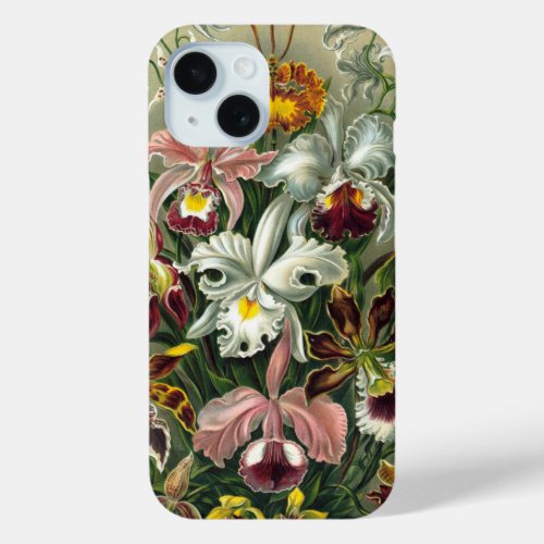 Ernst Haeckel Orchids Vintage Rainforest Flowers iPhone 15 Case