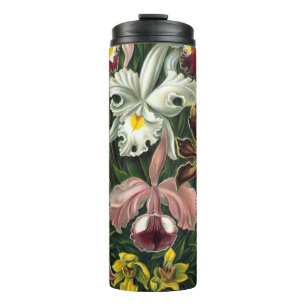 Ernst Haeckel Orchids, Vintage Rainforest Flowers Thermal Tumbler
