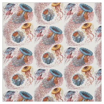 Ernst Haeckel’s Discomedusae Fabric by ThinxShop at Zazzle