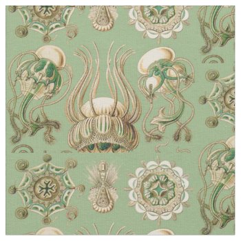 Ernst Haeckel’s Narcomedusae Fabric by ThinxShop at Zazzle