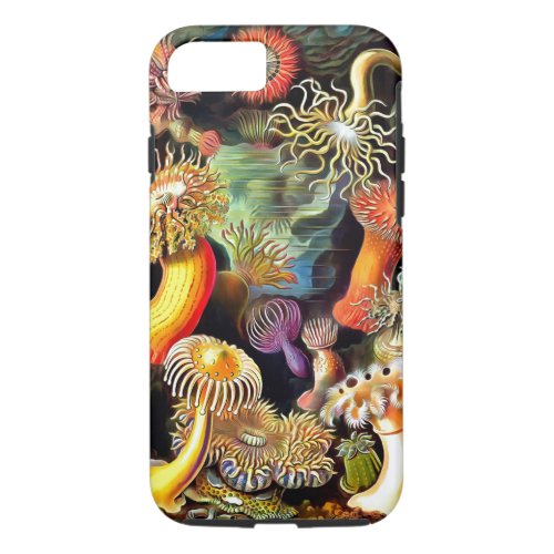 Ernst Haeckel Sea Anemones Vintage Art iPhone 87 Case