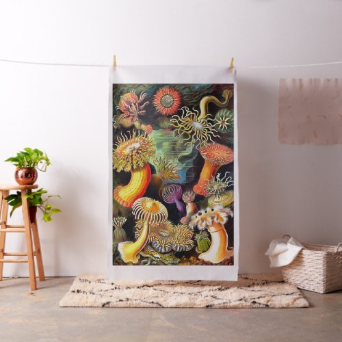 Ernst Haeckel Sea Anemones Vintage Art Fabric