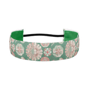 Ernst Haeckel Sea Life Pink Jellyfish Green Poster Athletic Headband