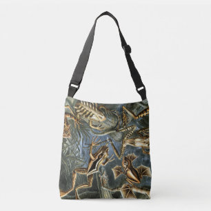 Ernst Haeckel variety of exotic frogs:Batrachia Crossbody Bag