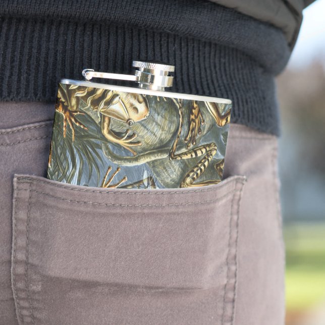 Ernst Haeckel variety of exotic frogs:Batrachia Flask (In Situ)