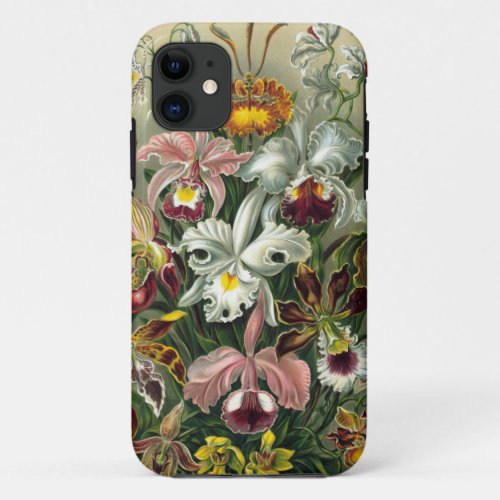 Ernst Haeckel Vintage Orchid Illustration iPhone 11 Case